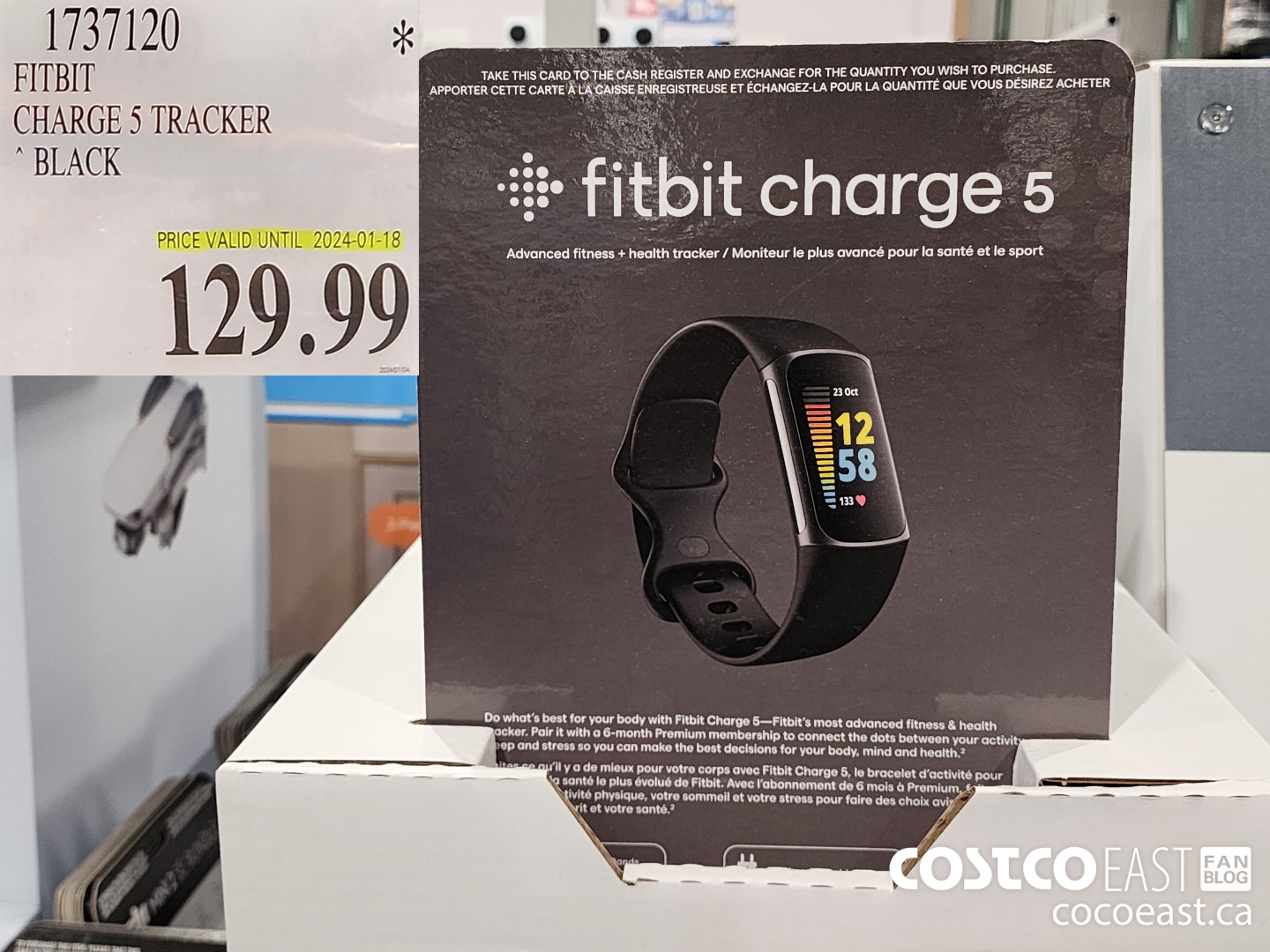 1737120 FITBIT CHARGE 5 TRACKER BLACK $129.99