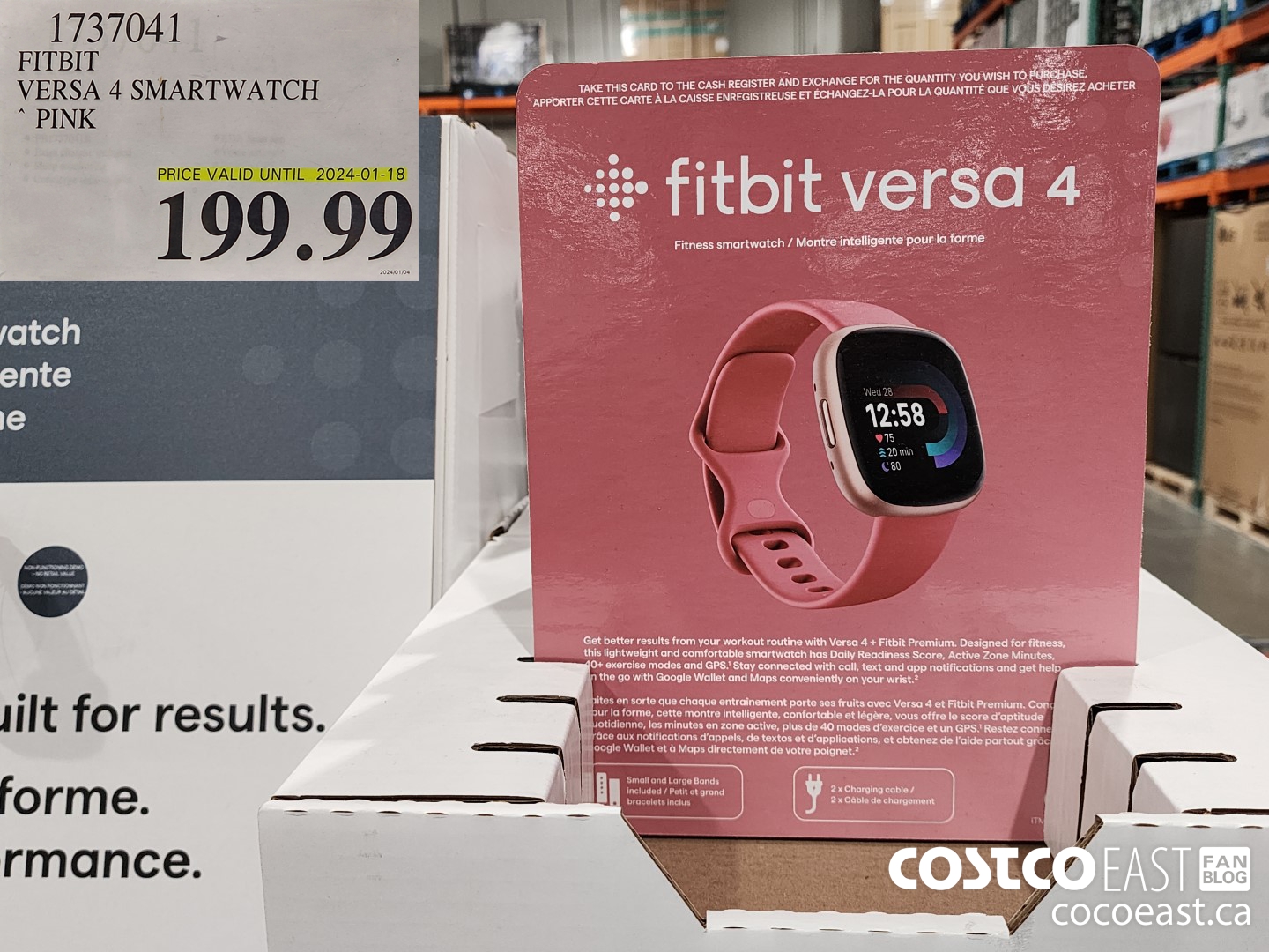 1737041 FITBIT VERSA 4 SMARTWATCH PINK $199.99