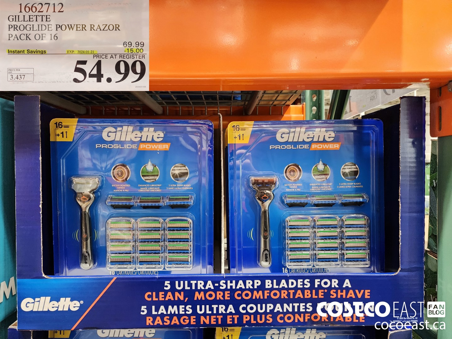 1662712 FUSION PROGLIDE POWER WITH HANDLE PACK OF 16 ($15.00 INSTANT SAVINGS EXPIRES ON 2024-01-21) $54.99