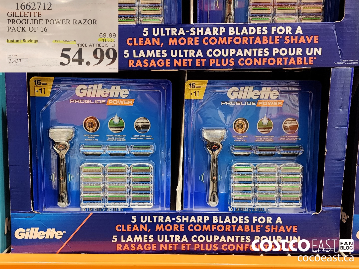 1662712 FUSION PROGLIDE POWER WITH HANDLE PACK OF 16 ($15.00 INSTANT SAVINGS EXPIRES ON 2024-01-28) $54.99