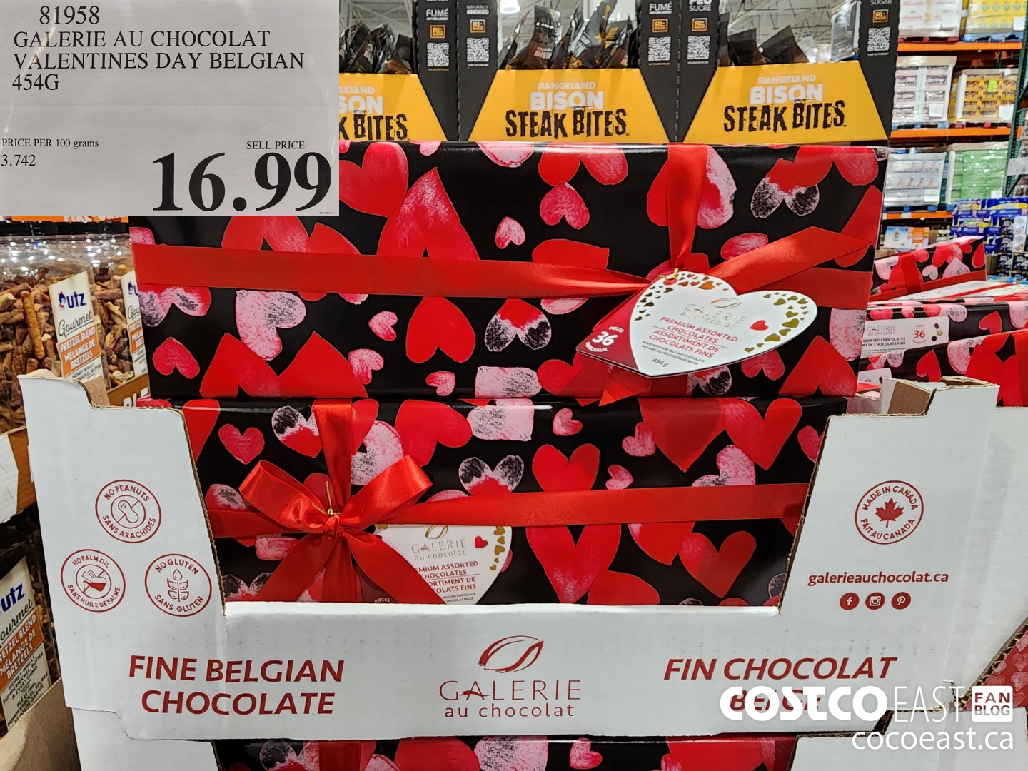 81958 GALERIE AU CHOCOLAT VALENTINES DAY BELGIAN 454G $16.99