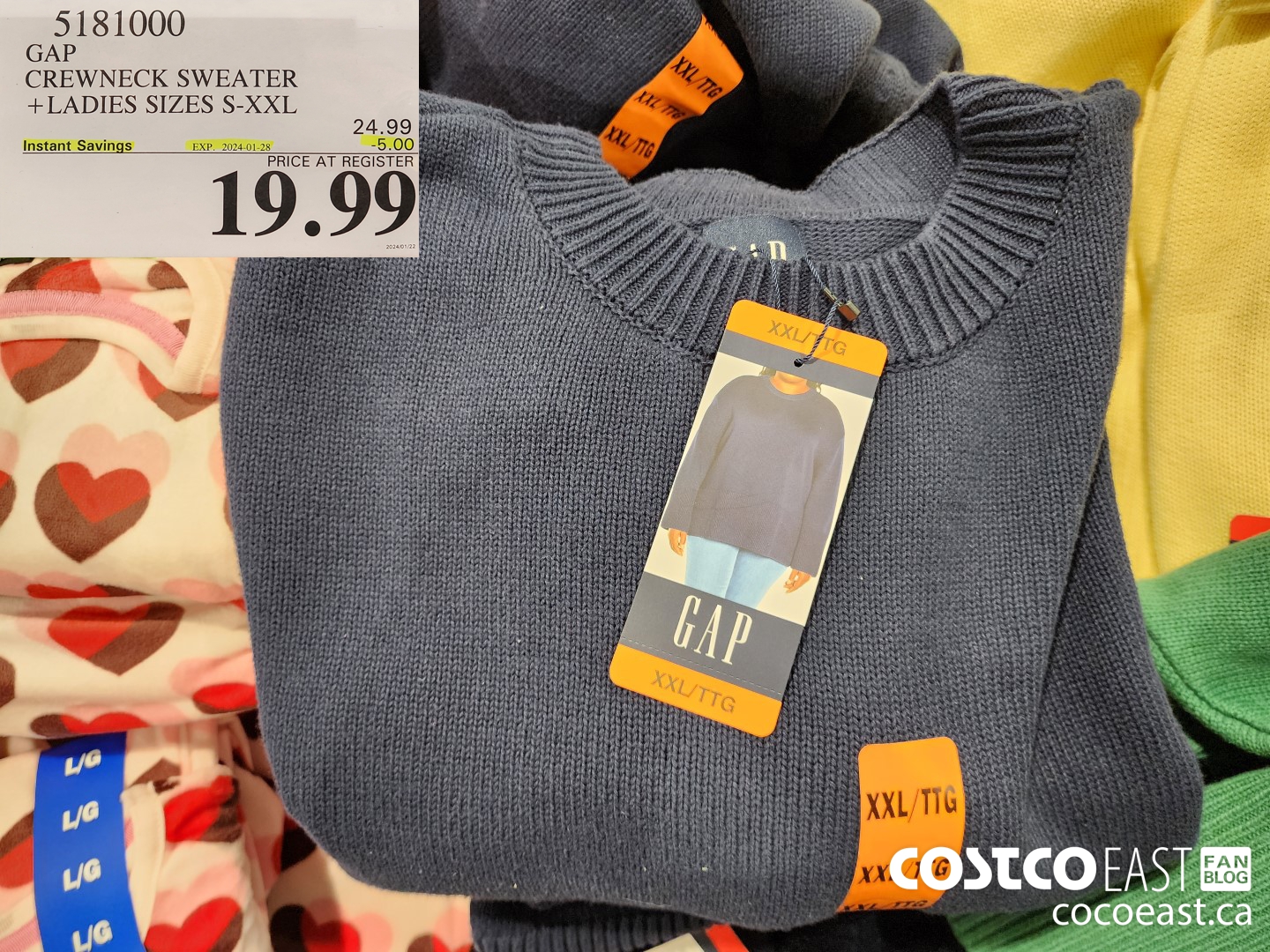5181000 GAP CREWNECK SWEATER + LADIES SIZES S-XXL ($5.00 INSTANT SAVINGS EXPIRES ON 2024-01-28) $19.99