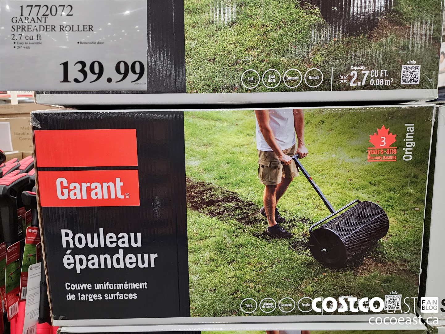 1772072 GARANT SPREADER ROLLER 2.7 CU FT $139.99