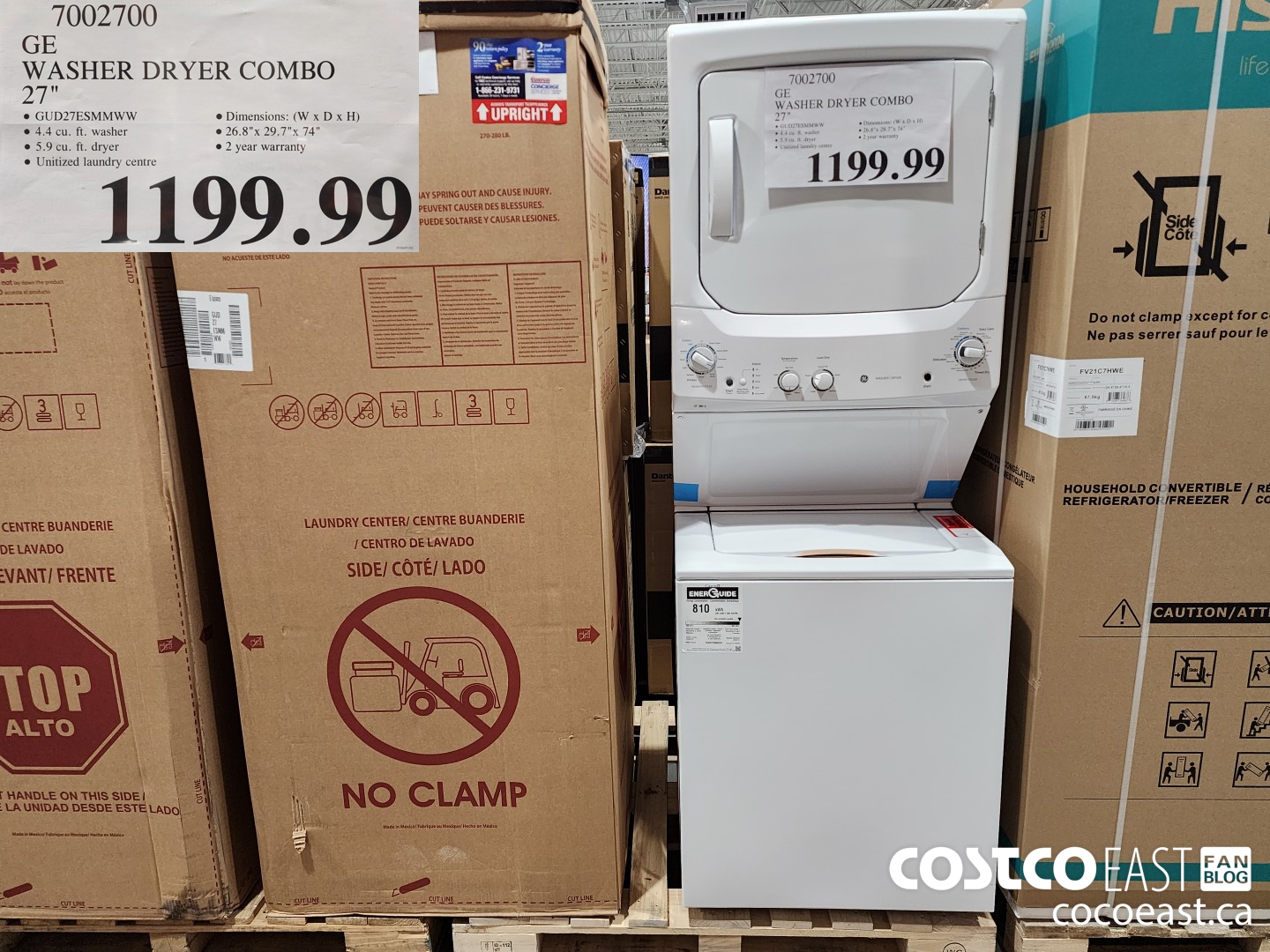 7002700 GE WASHER DRYER COMBO 27