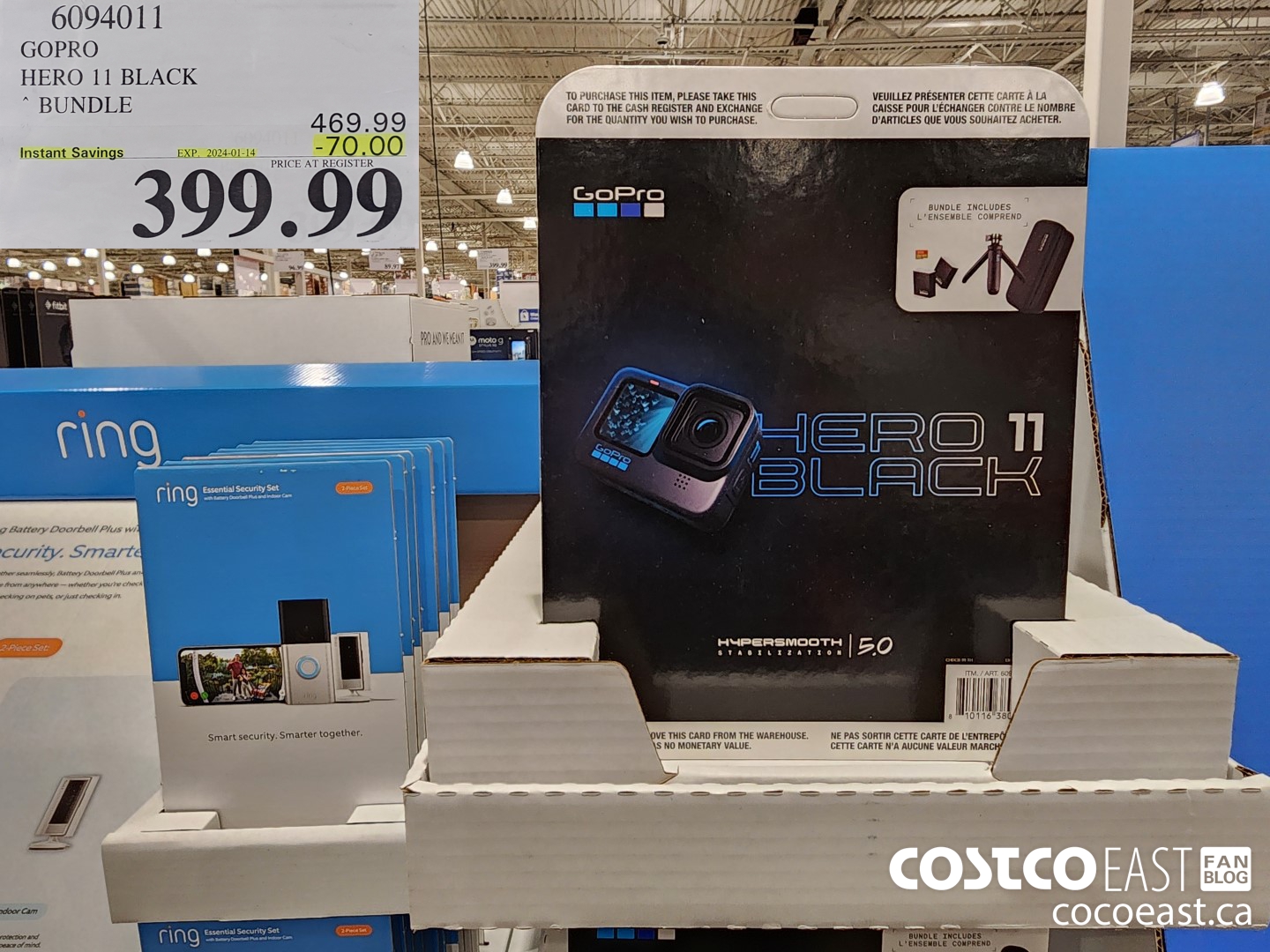 6094011 GOPRO HERO 11 BLACK ~ BUNDLE ($70.00 INSTANT SAVINGS EXPIRES ON 2024-01-14) $399.99