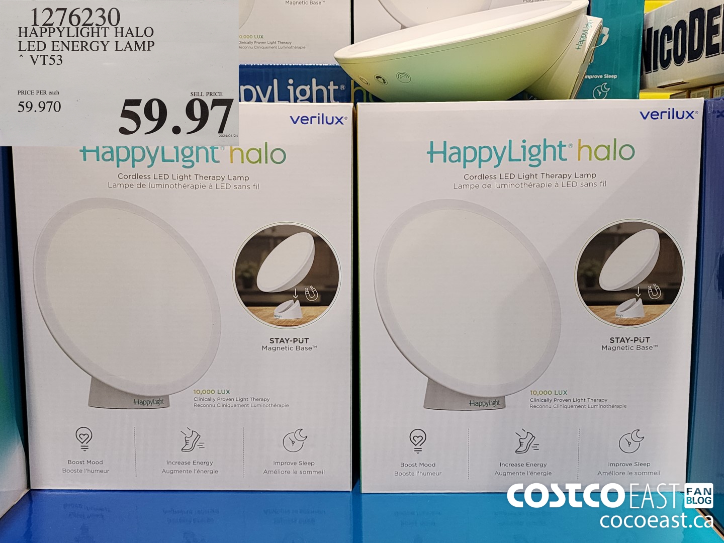 1276230 HAPPYLIGHT HALO LED ENERGY LAMP VT53 $59.97