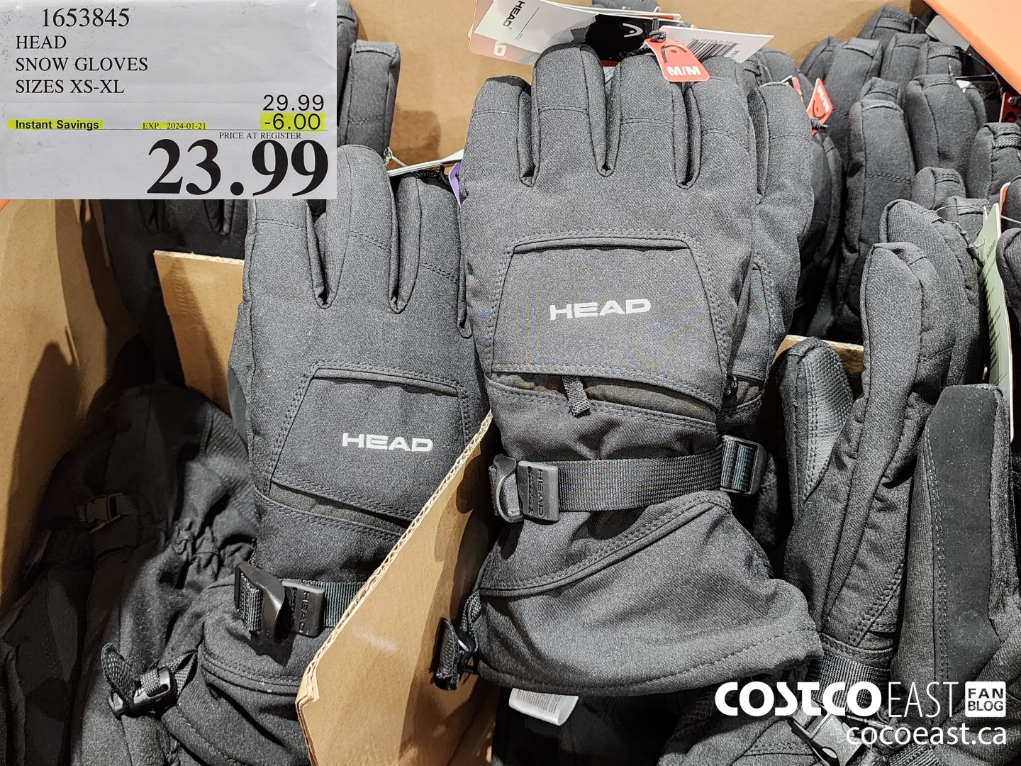 1653845 HEAD SNOW GLOVES SIZES XS - XL ($6.00 INSTANT SAVINGS EXPIRES ON 2024-01-21) $23.99