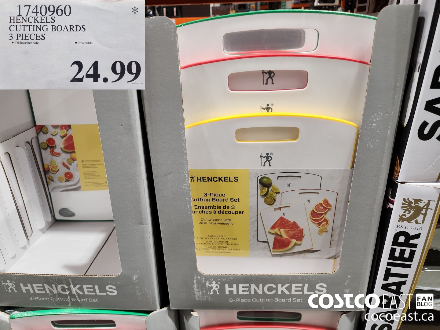 1740960 HENCKELS CUTTING BOARDS 3 PIECES $24.99