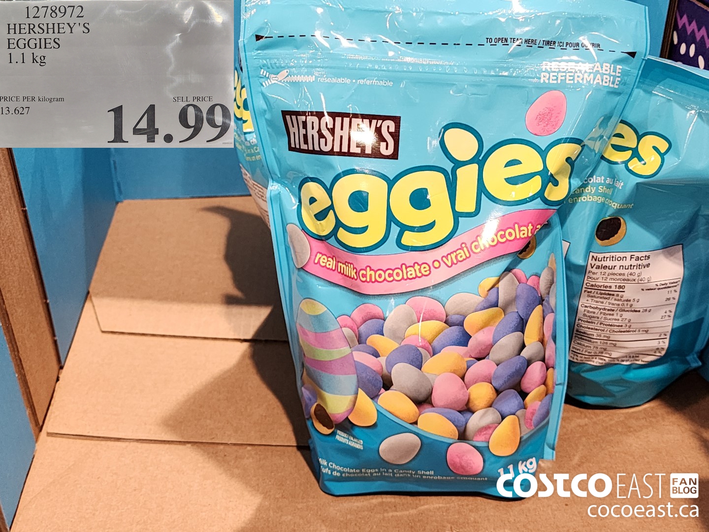 1278972 HERSHEY'S EGGIES 1.1 kg $14.99