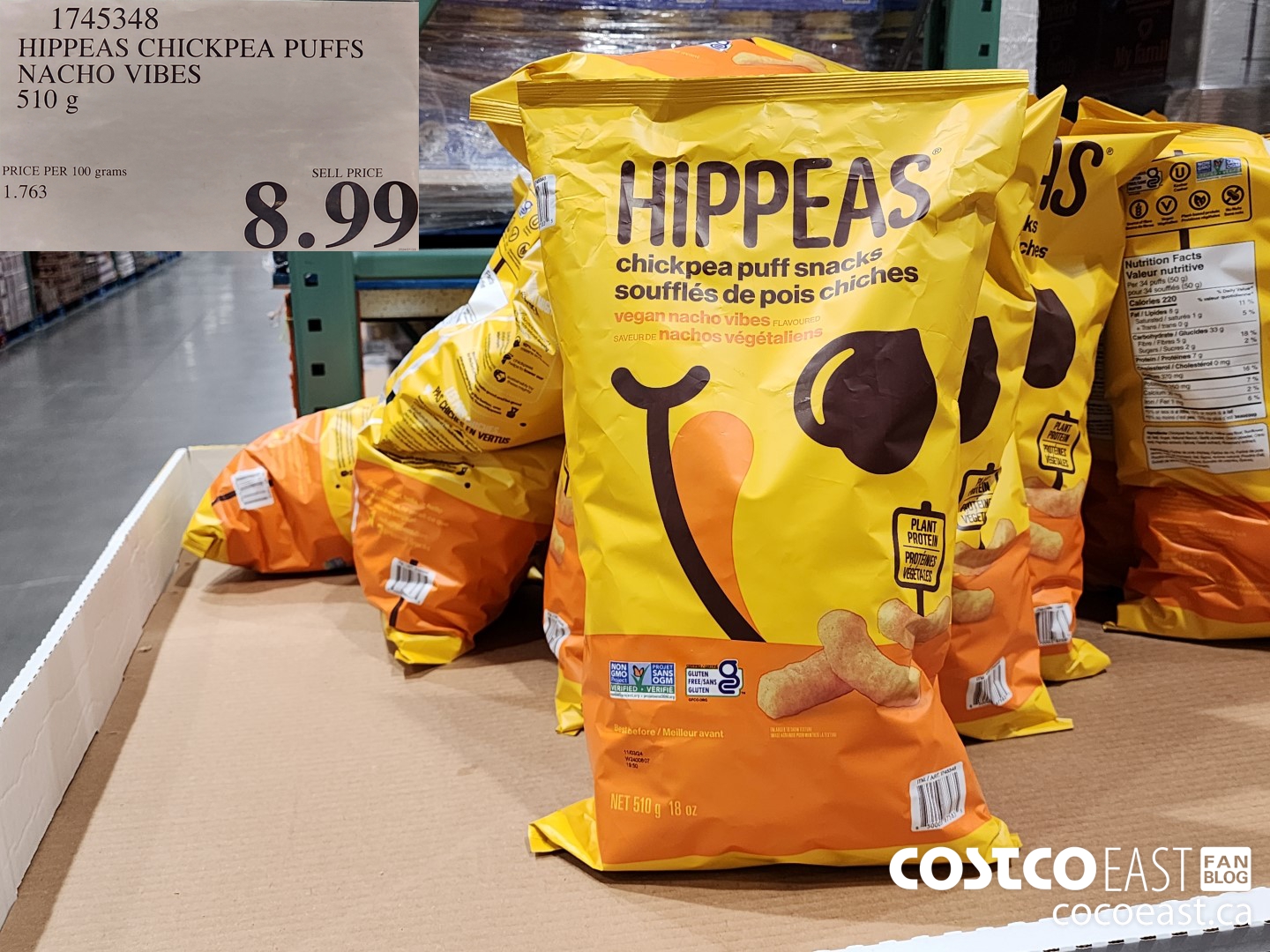 1745348 HIPPEAS CHICKPEA PUFFS NACHO VIBES 510 g $8.99