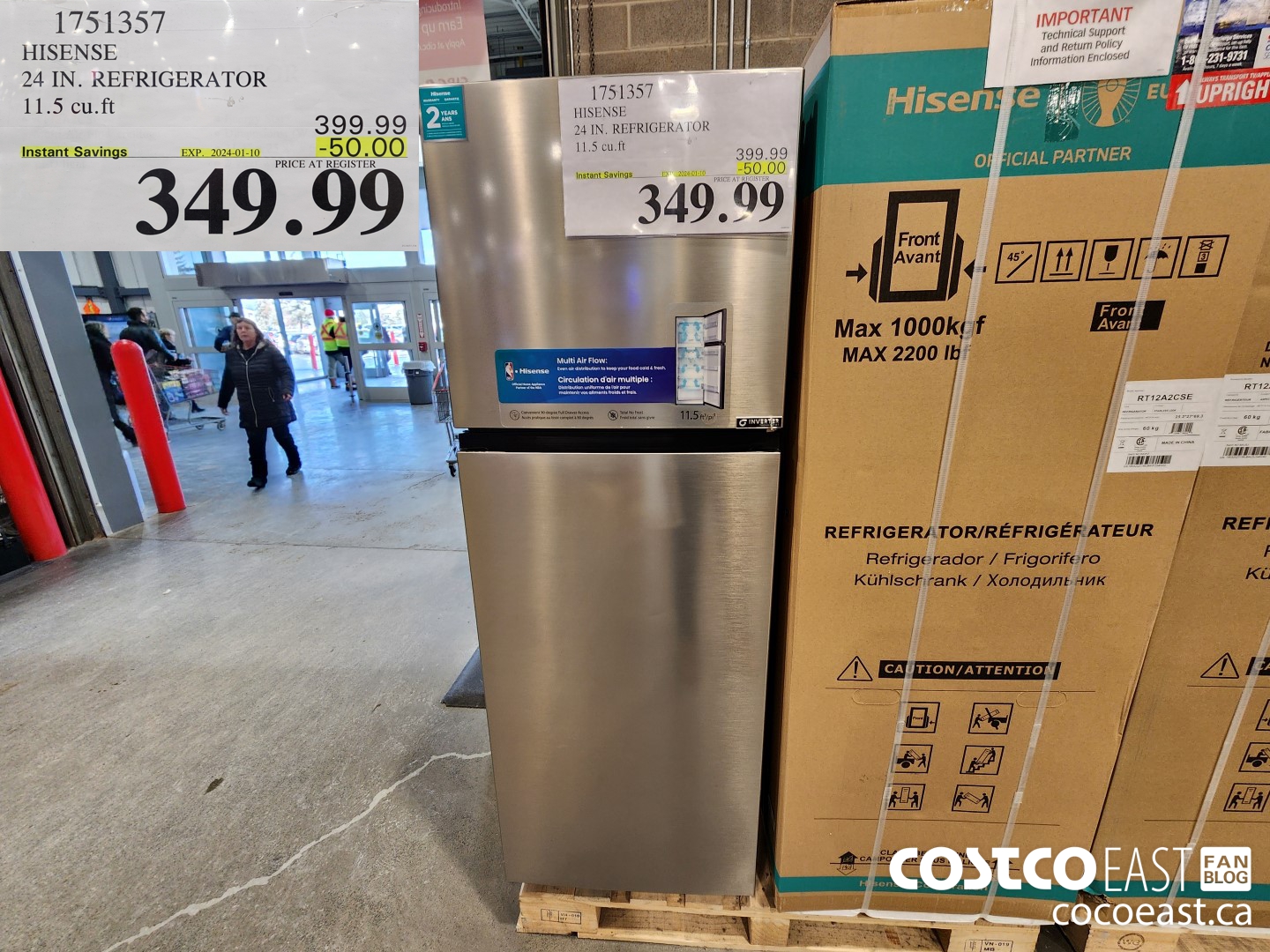 Costco Sales Flyer Sales Jan 8th 14th 2023 Ontario Atlantic   HISENSE 24 IN REFRIGERATOR 115 Cuft 20240108 94189 