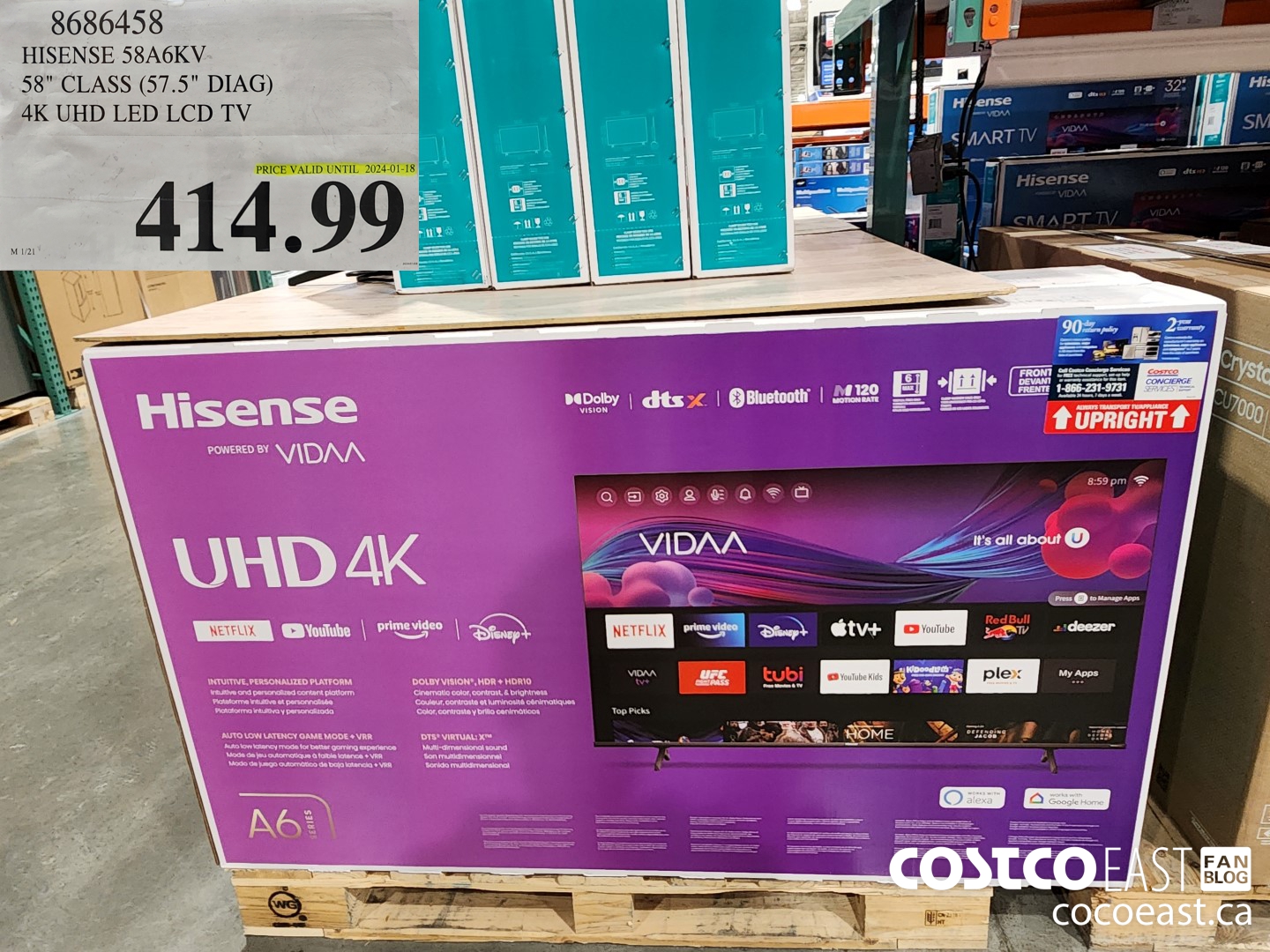 8686458 HISENSE 58A6KV 58