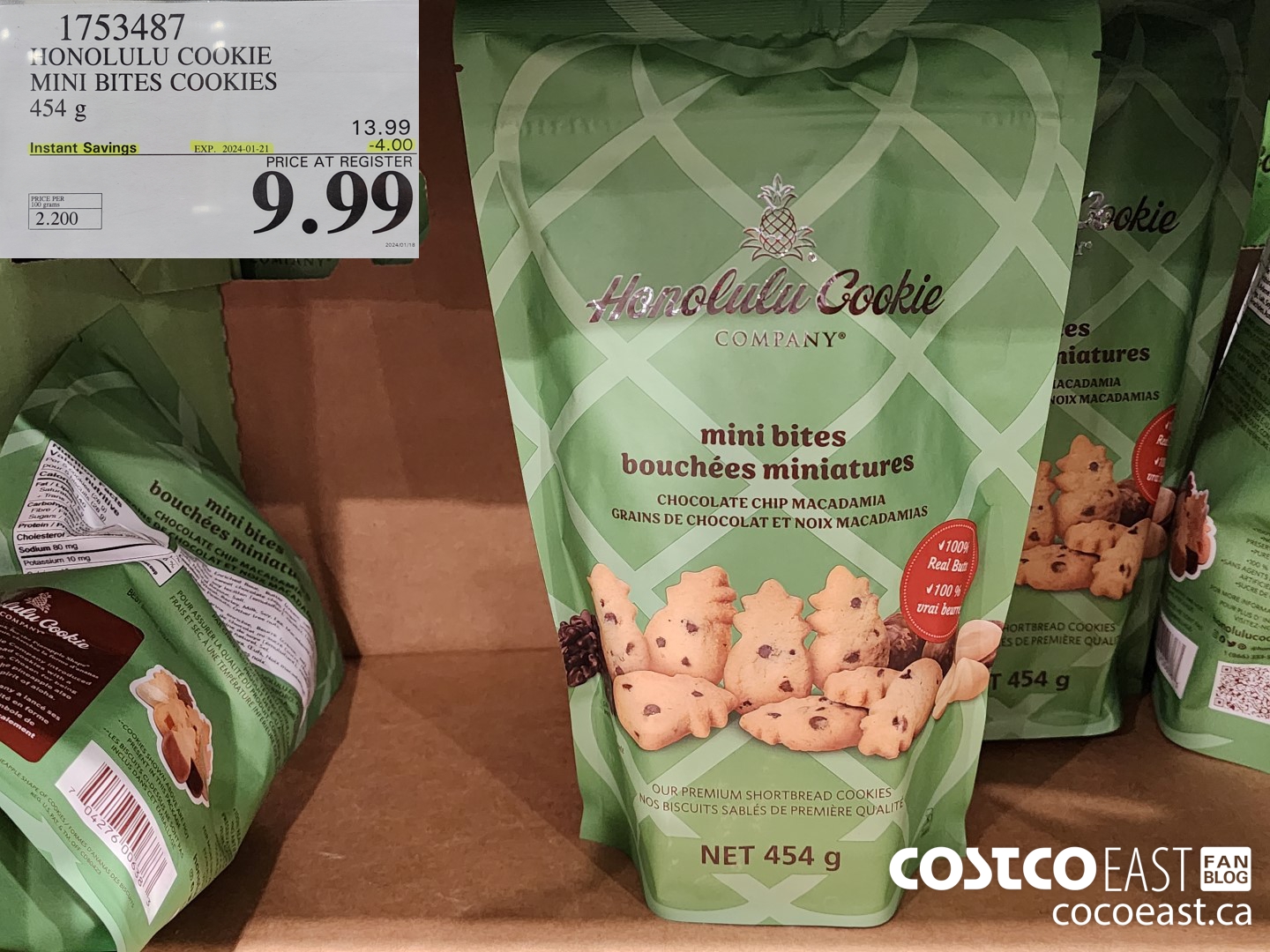 1753487 HONOLULU COOKIE MINI BITES COOKIES 454 g ($4.00 INSTANT SAVINGS EXPIRES ON 2024-01-21) $9.99