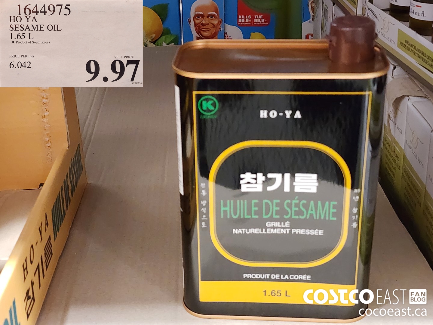 1644975 HO YA SESAME OIL 1.65 L $9.97