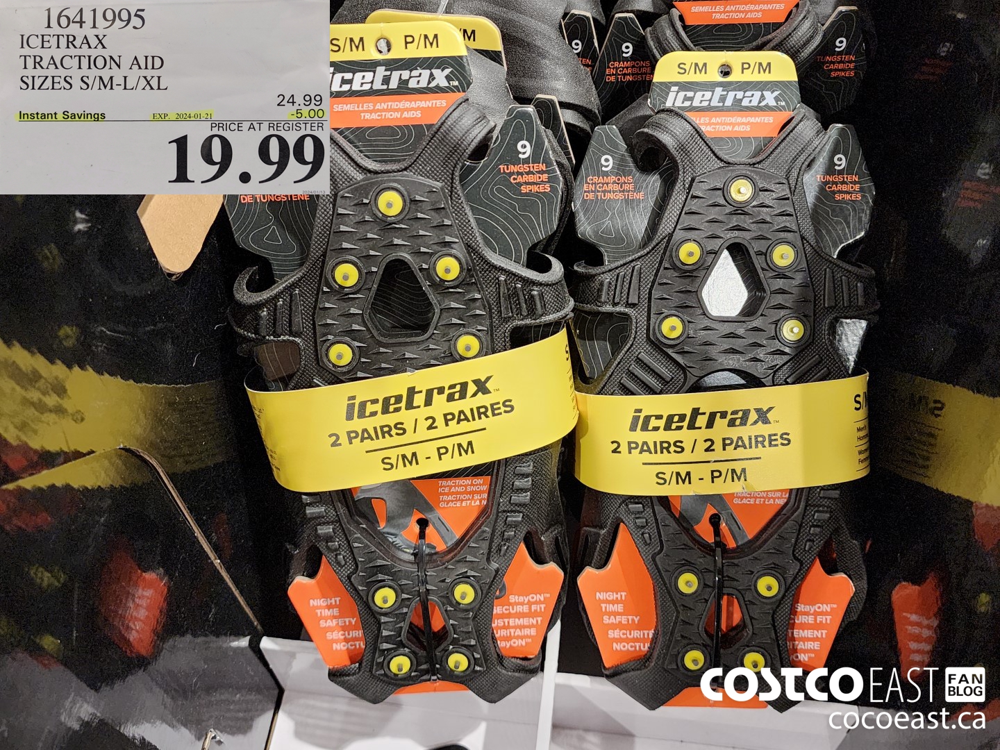 1641995 ICETRAX TRACTION AID SIZES S/M-L/XL ($5.00 INSTANT SAVINGS EXPIRES ON 2024-01-21) $19.99