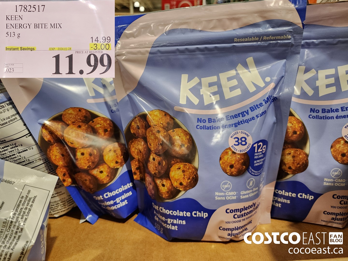 1782517 KEEN ENERGY BITE MIX 513 g ($3.00 INSTANT SAVINGS EXPIRES ON 2024-01-28) $11.99