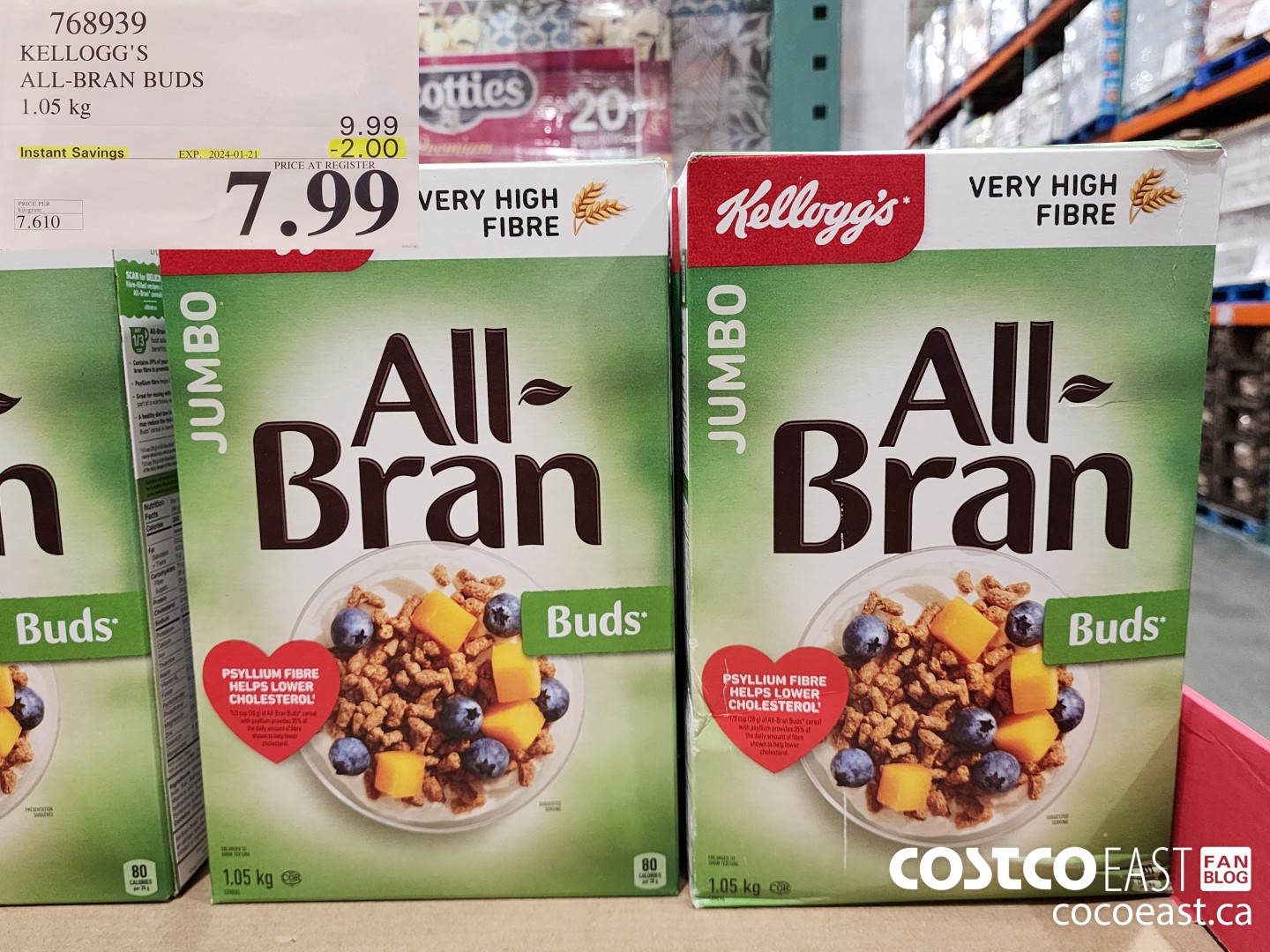 768939 KELLOGG'S ALL-BRAN BUDS 1.05 kg ($2.00 INSTANT SAVINGS EXPIRES ON 2024-01-21) $7.99