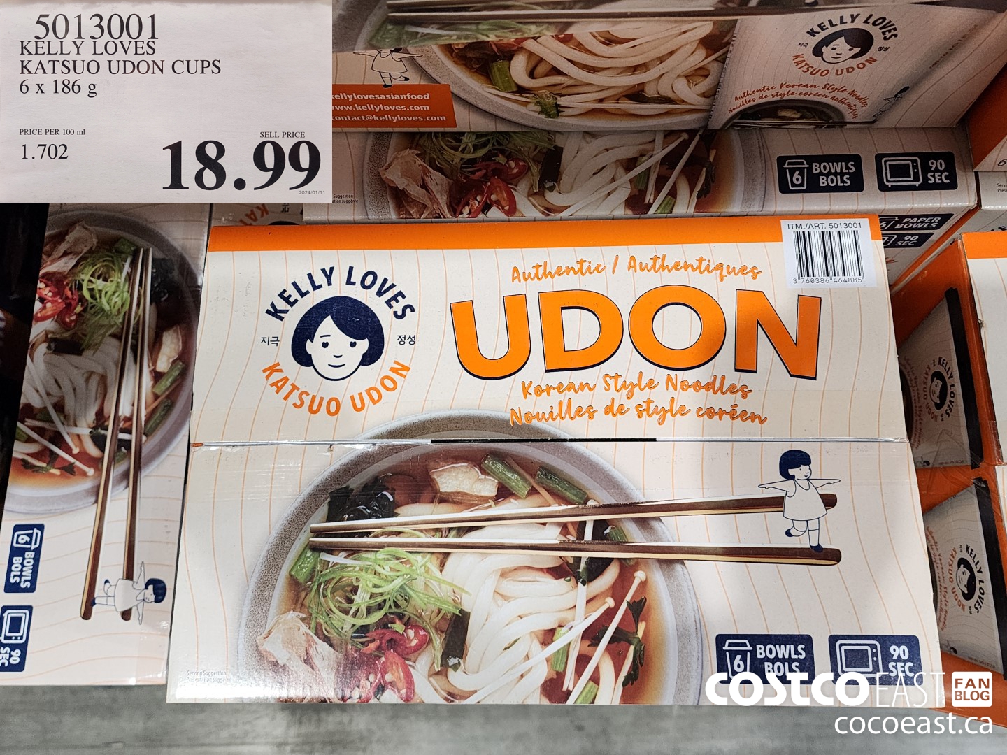 5013001 KELLY LOVES KATSUO UDON CUPS 6 x 186 G $18.99