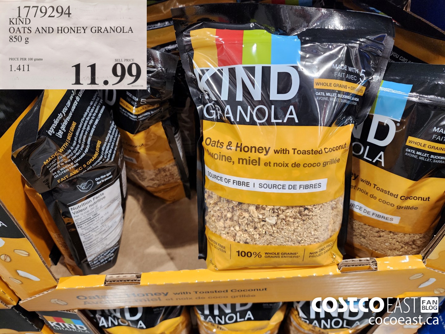 1779294 KIND OATS AND HONEY GRANOLA 850 g $11.99