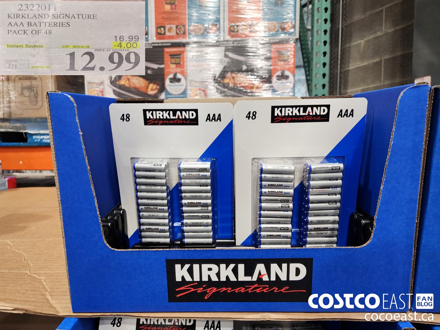 2322011 KIRKLAND SIGNATURE AAA BATTERIES PACK OF 48 ($4.00 INSTANT SAVINGS EXPIRES ON 2024-01-28) $12.99