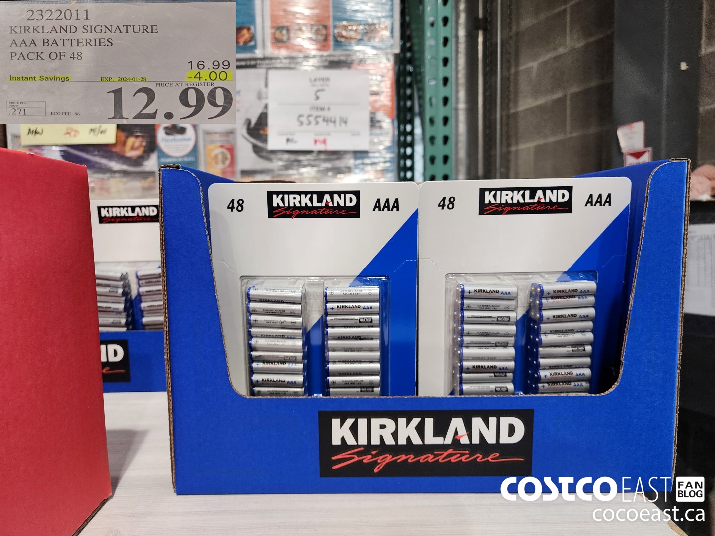 2322011 KIRKLAND SIGNATURE AAA BATTERIES PACK OF 48 ($4.00 INSTANT SAVINGS EXPIRES ON 2024-01-28) $12.99