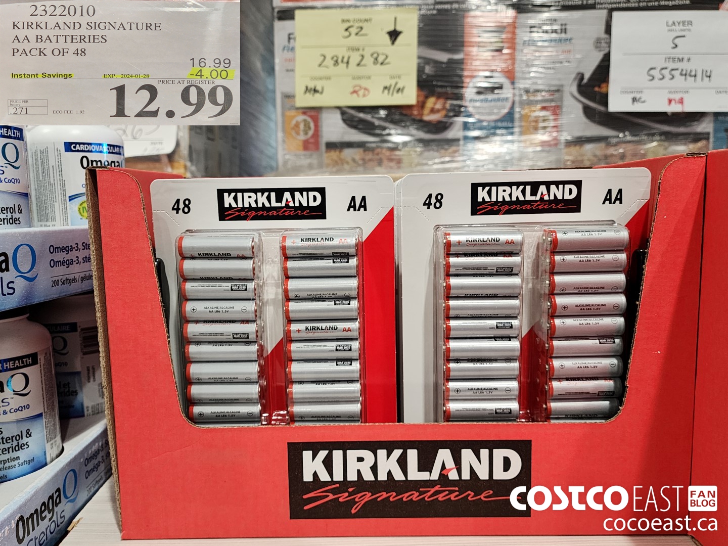 2322010 KIRKLAND SIGNATURE AA BATTERIES PACK OF 48 ($4.00 INSTANT SAVINGS EXPIRES ON 2024-01-28) $12.99