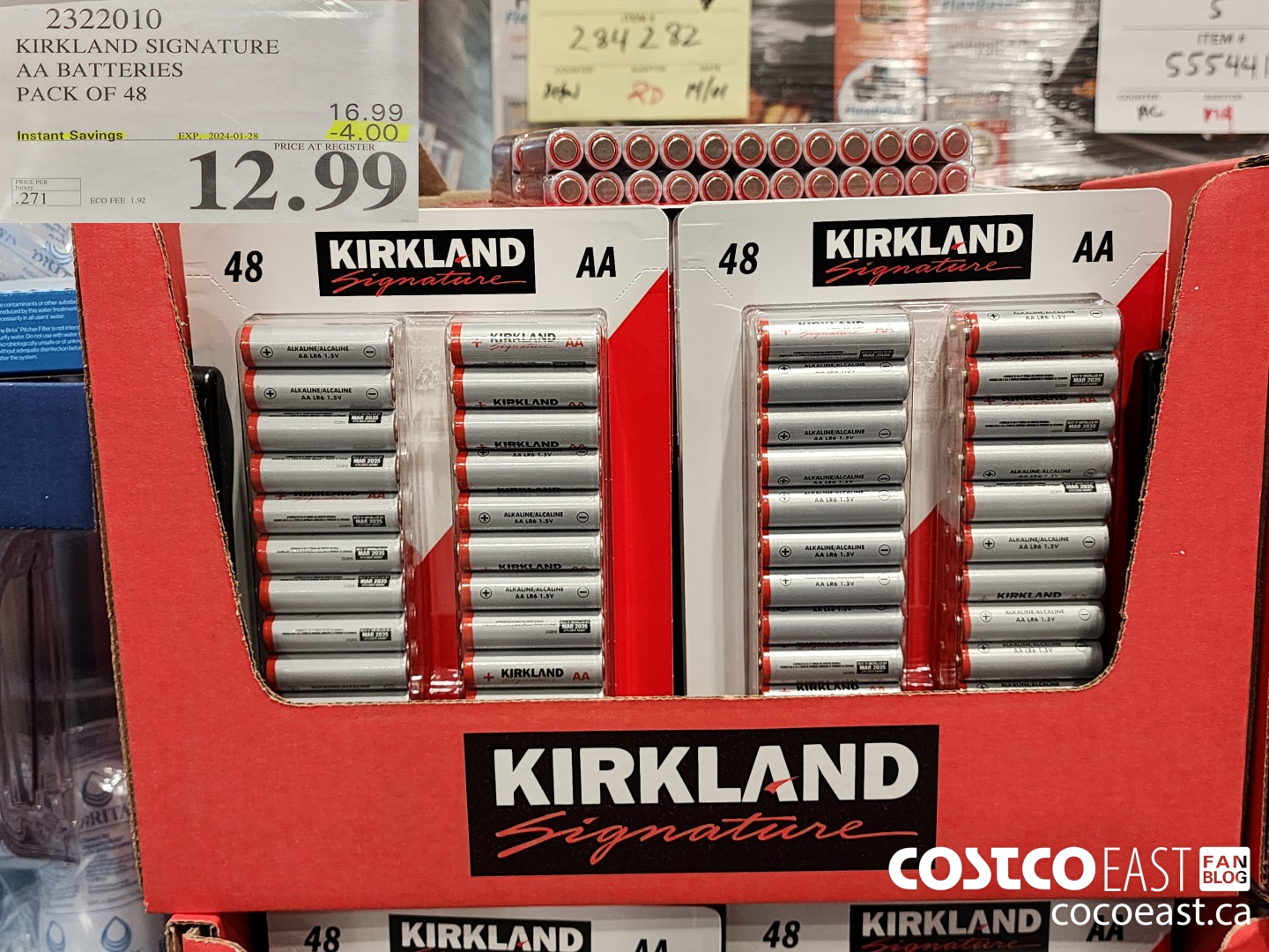 2322010 KIRKLAND SIGNATURE AA BATTERIES PACK OF 48 ($4.00 INSTANT SAVINGS EXPIRES ON 2024-01-28) $12.99