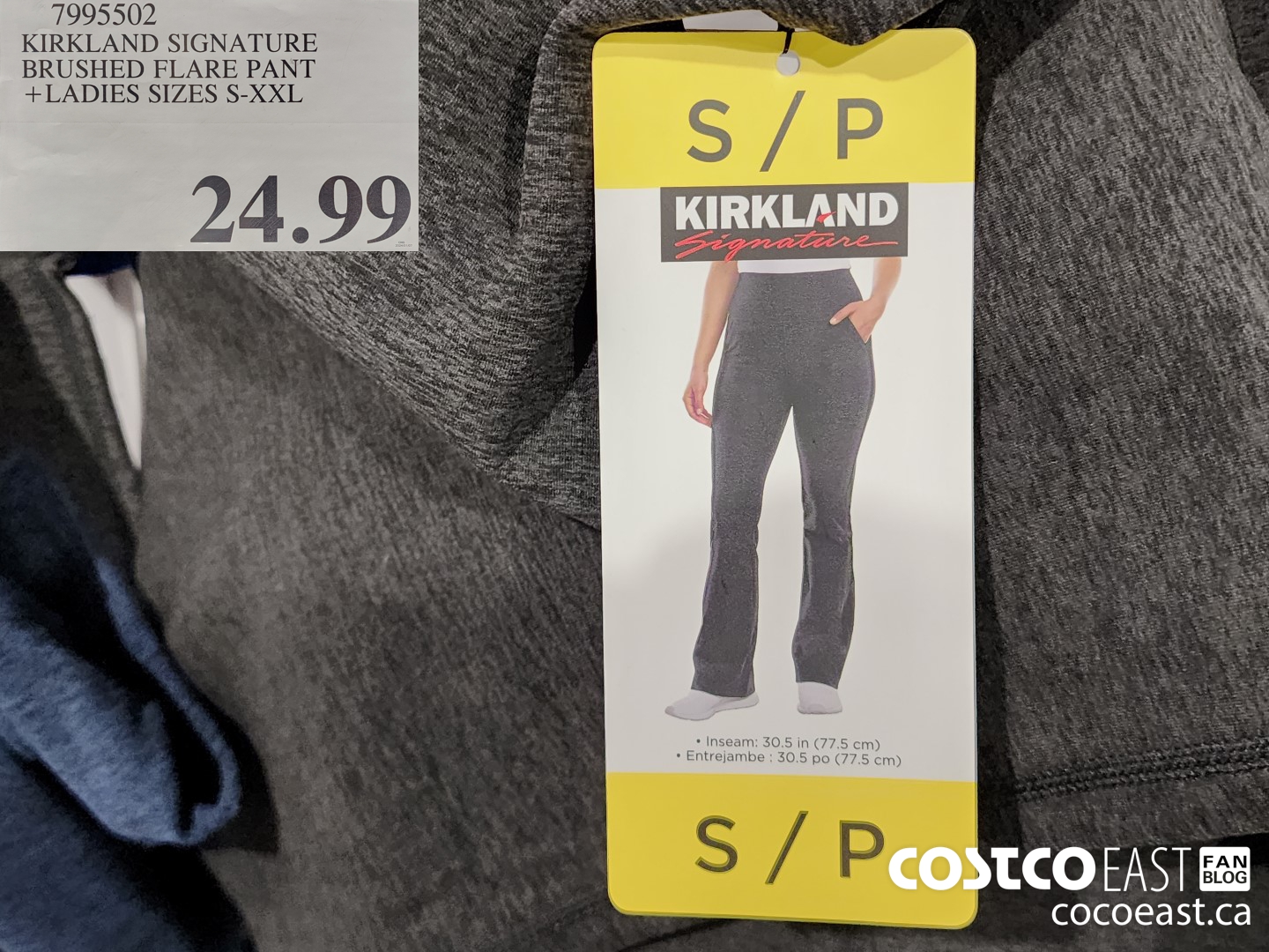 7995502 KIRKLAND SIGNATURE BRUSHED FLARE PANT +LADIES SIZES S-XXL $24.99