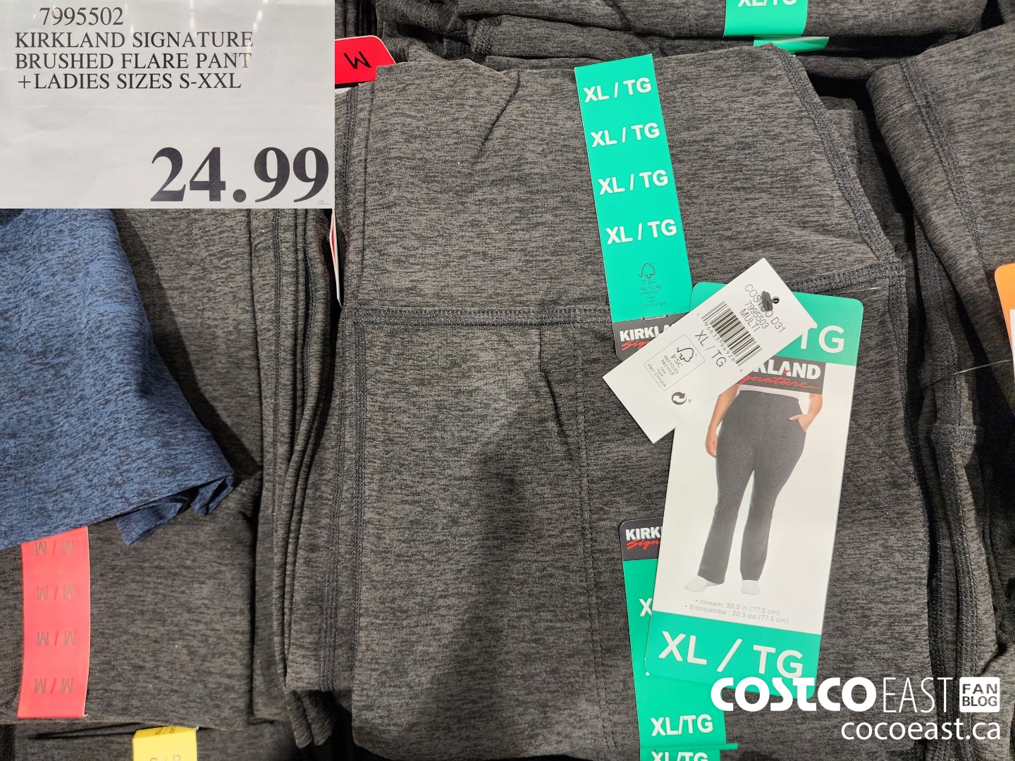 7995502 KIRKLAND SIGNATURE BRUSHED FLARE PANT +LADIES SIZES S-XXL $24.99