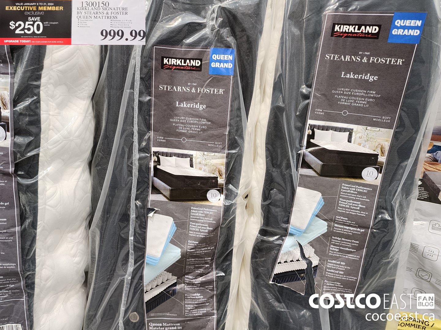 1300150 KIRKLAND SIGNATURE BY STEARNS & FOSTER QUEEN MATTRESS ($250.00 INSTANT SAVINGS EXPIRES ON 2024-01-21) $749.99