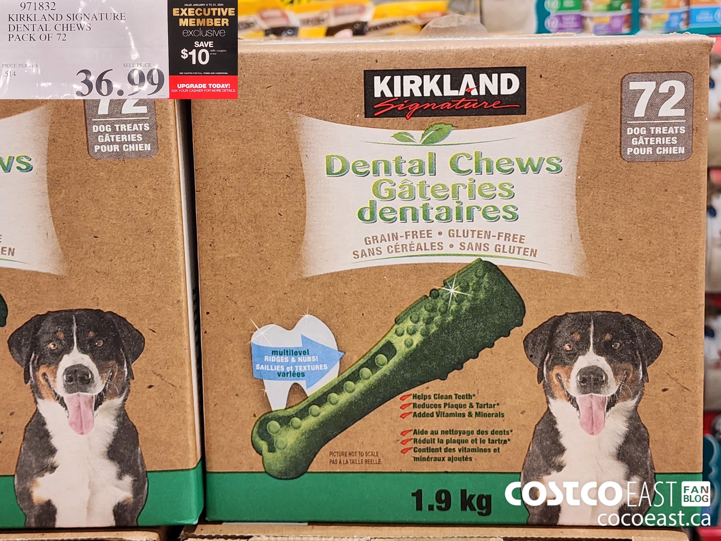 971832 KIRKLAND SIGNATURE DENTAL CHEWS Pack OF 72 ($10.00 INSTANT SAVINGS EXPIRES ON 2024-01-21) $26.99