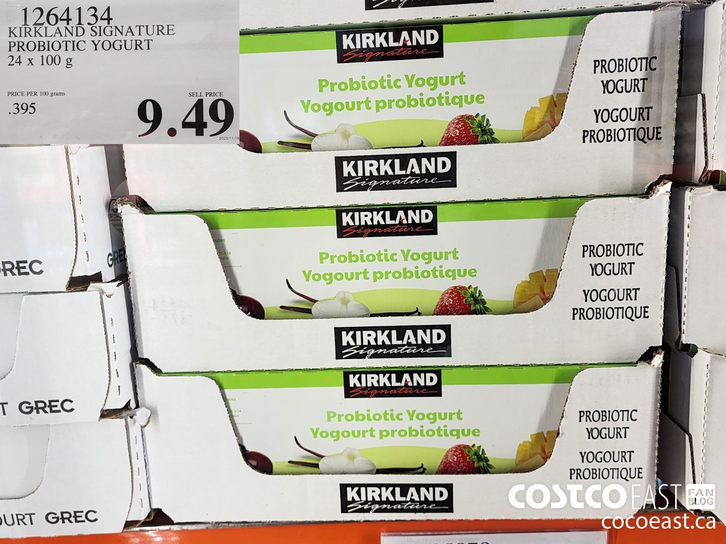 1264134 KIRKLAND SIGNATURE PROBIOTIC YOGURT 24 x 100 g $9.49