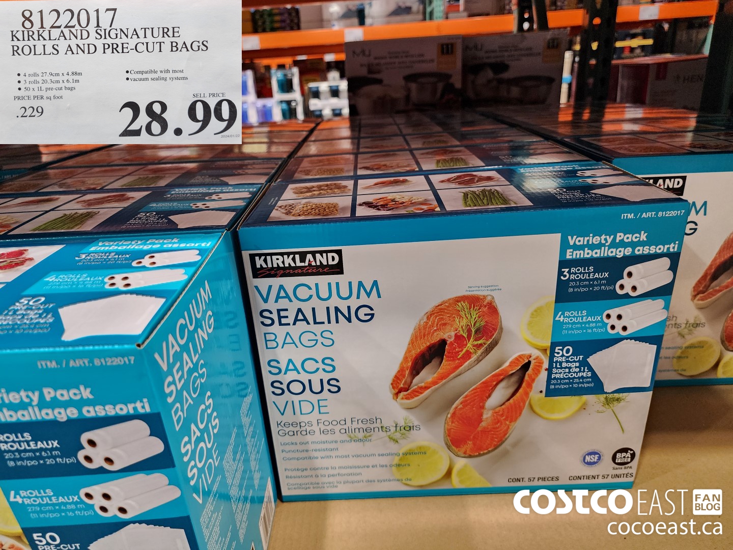 8122017 KIRKLAND SIGNATURE ROLLS AND PRE-CUT BAGS $28.99