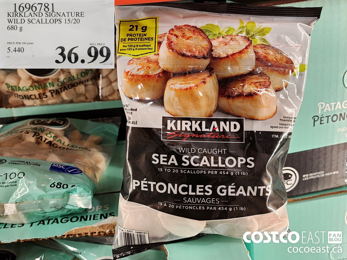 1696781 KIRKLAND SIGNATURE WILD SCALLOPS 15/20 680 g $36.99
