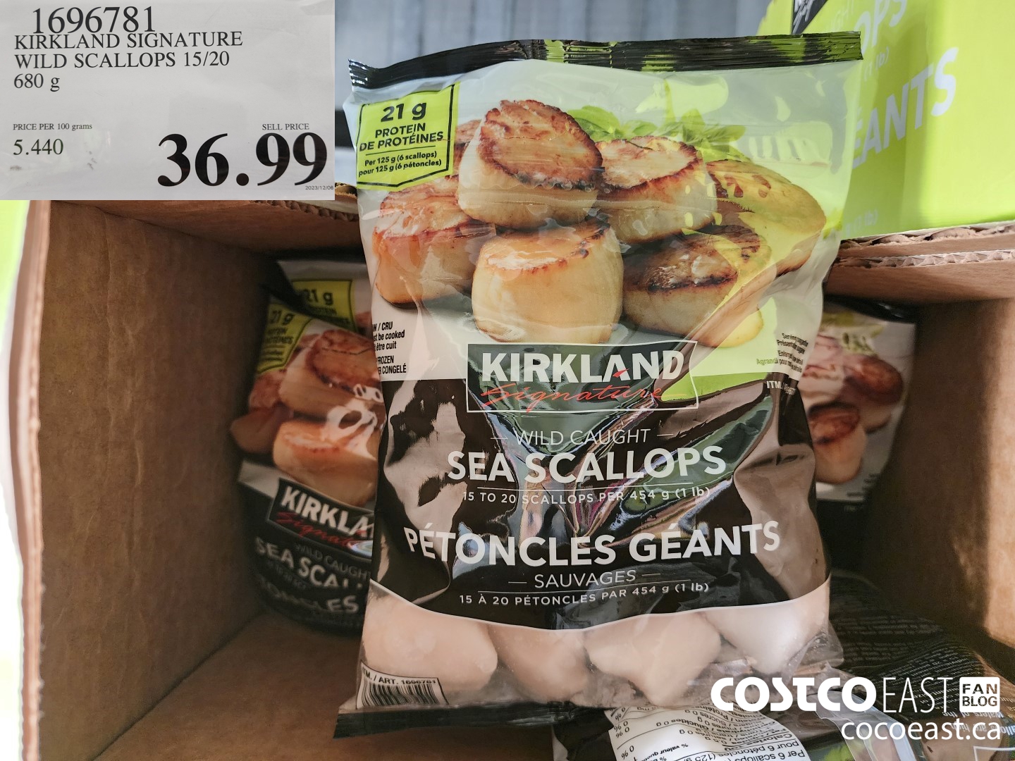 1696781 KIRKLAND SIGNATURE WILD SCALLOPS 15/20 680 g $36.99