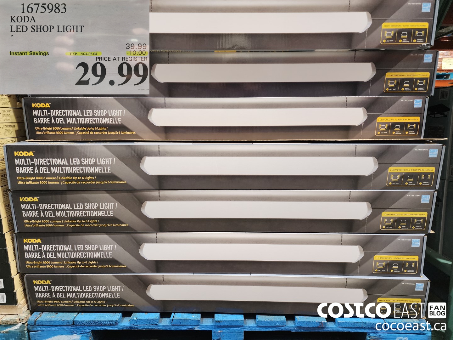 1675983 KODA LED SHOP LIGHT ($10.00 INSTANT SAVINGS EXPIRES ON 2024-02-04) $29.99