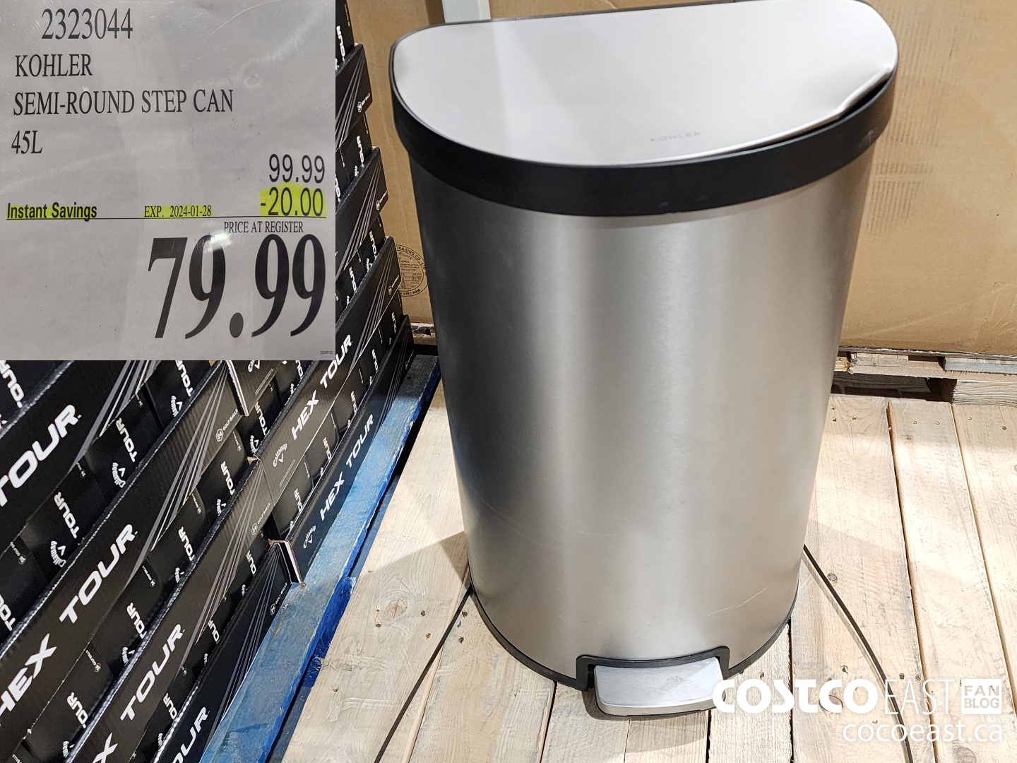 2323044 KOHLER SEMI-ROUND STEP CAN 45L ($20.00 INSTANT SAVINGS EXPIRES ON 2024-01-28) $79.99