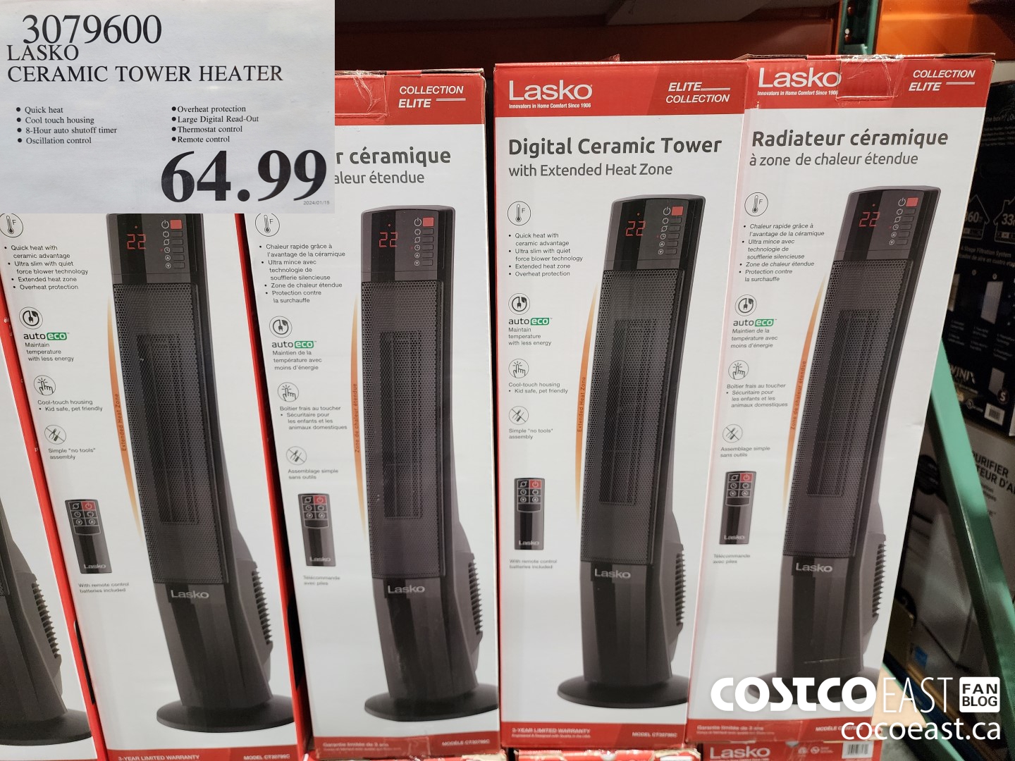 Costco East Appliances Kitchenware Super Post Jan 24th 2024 Ontario   LASKO CERAMIC TOWER HEATER 20240123 95581 