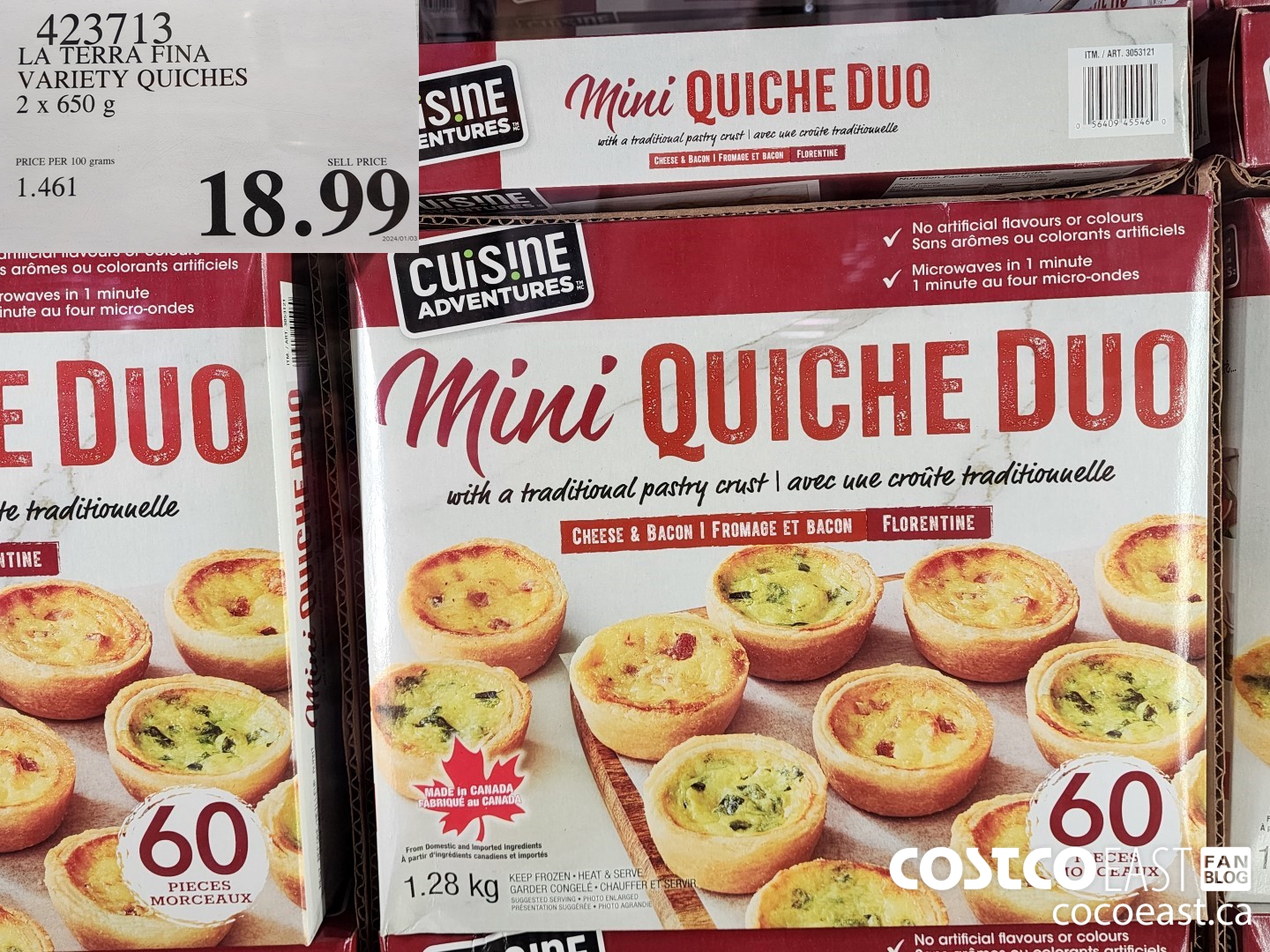 423713 LA TERRA FINA VARIETY QUICHES 2 X 650 G $18.99