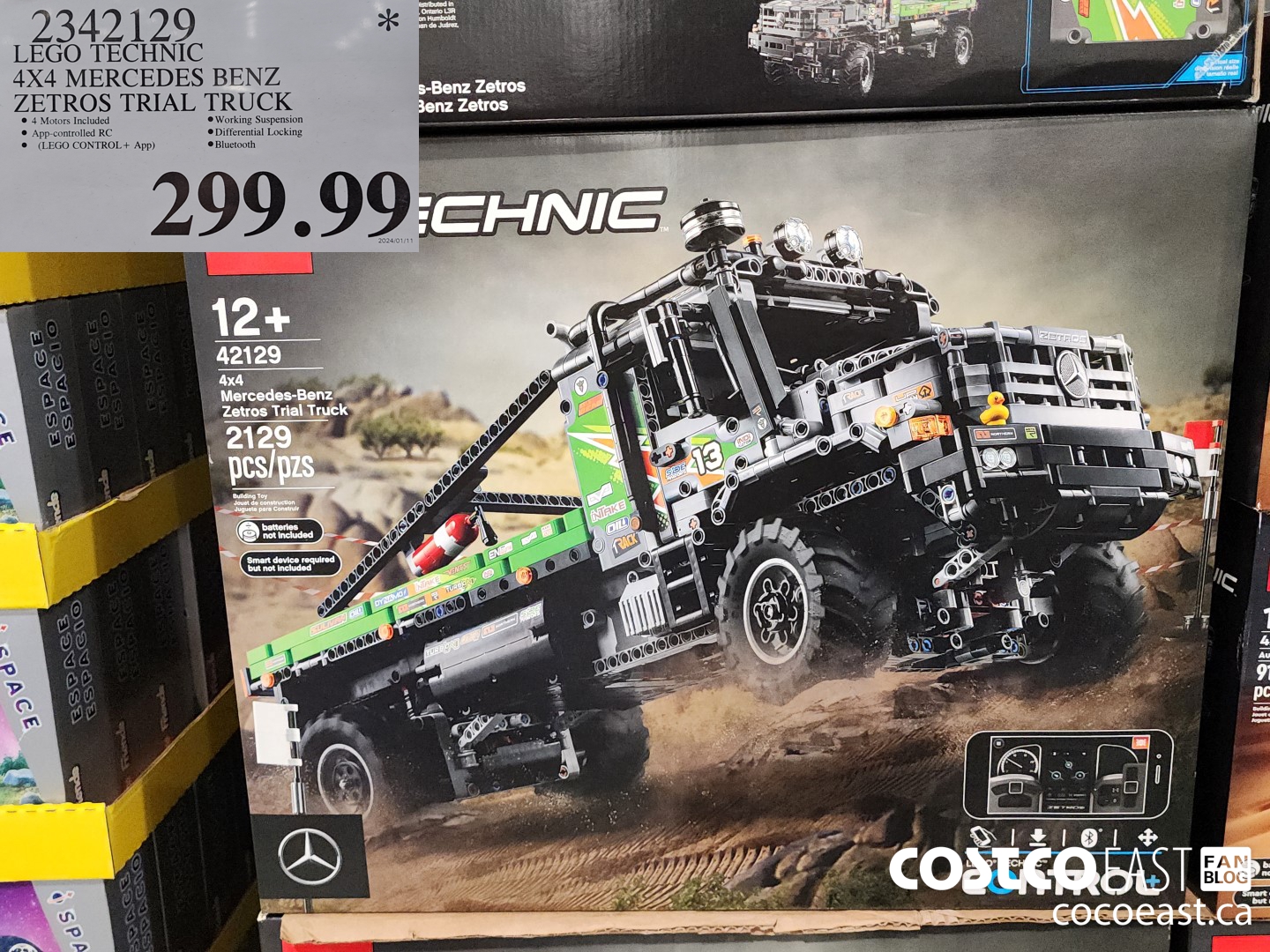 2342129 LEGO TECHNIC 4X4 MERCEDES BENZ ZETROS TRIAL TRUCK $299.99