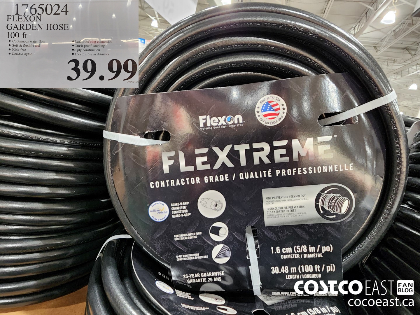 1765024 LEXON GARDEN HOSE 100 ft $39.99