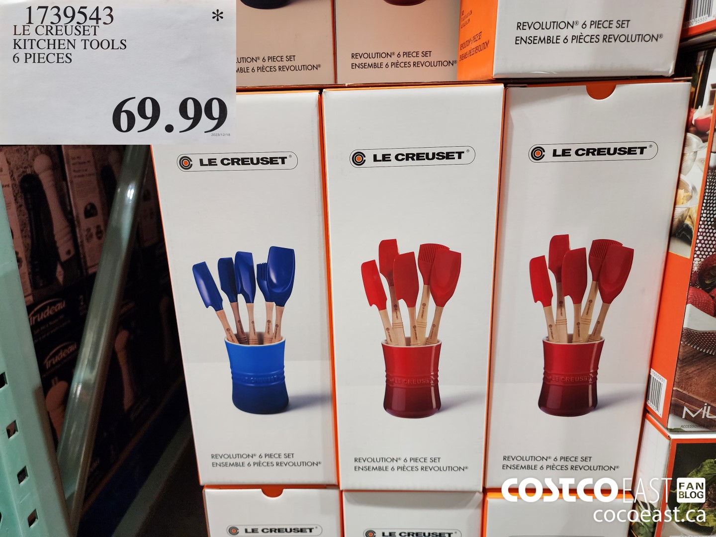 1739543 LE CREUSET KITCHEN TOOLS 6 PIECES $69.99