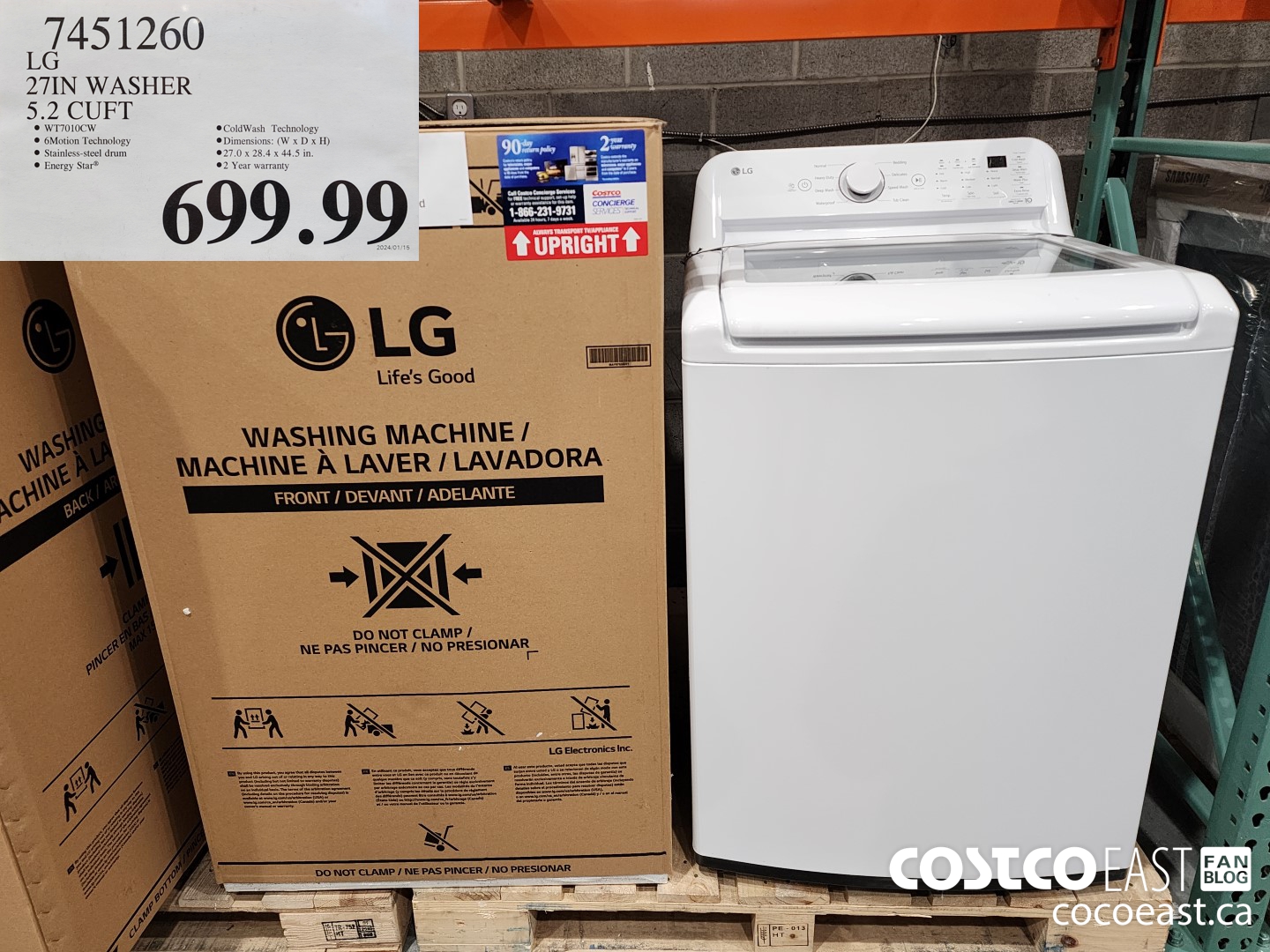 Costco East Appliances Kitchenware Super Post Jan 24th 2024 Ontario   LG 27IN WASHER 52 CUFT  20240123 95552 