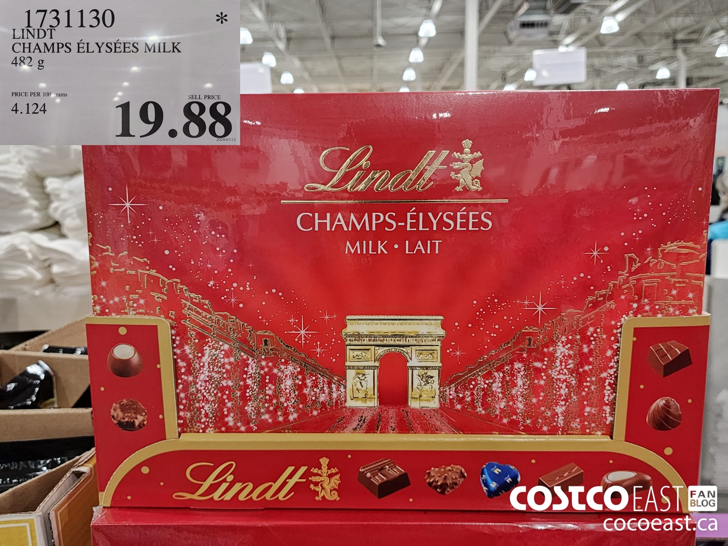 1731130 LINDT CHAMPS ELYSEES MILK 482 g $19.88