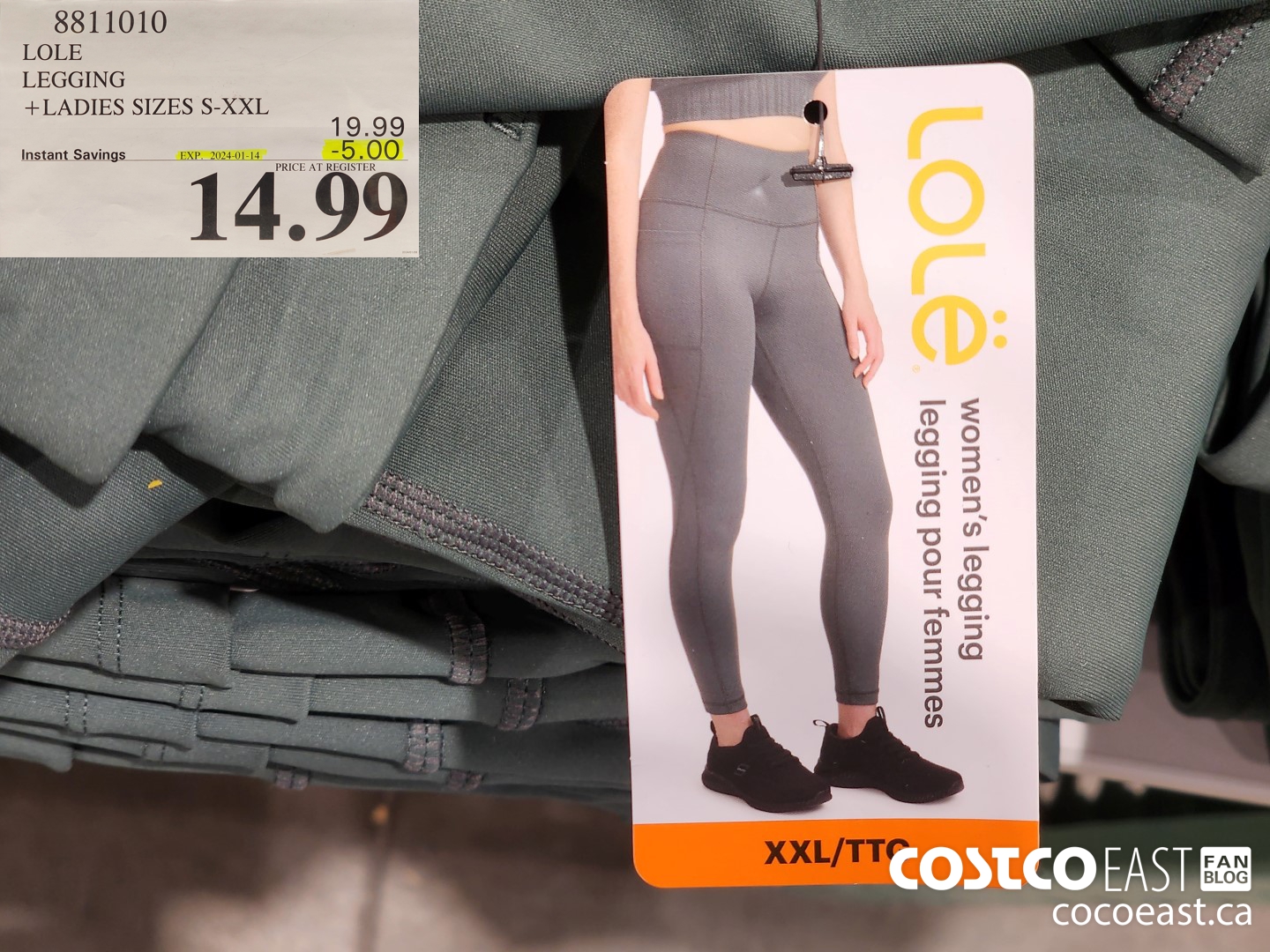 8811010 LOLE LEGGINGS + LADIES SIZES S-XXL ($5.00 INSTANT SAVINGS EXPIRES ON 2024-01-14) $14.99