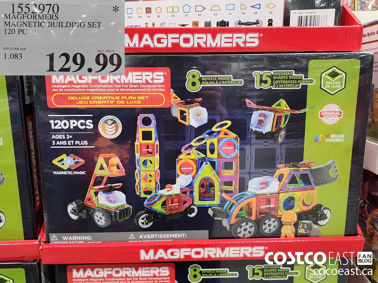 1552970 MAGFORMERS MAGNETIC BUILDING SET 120 PC $129.99