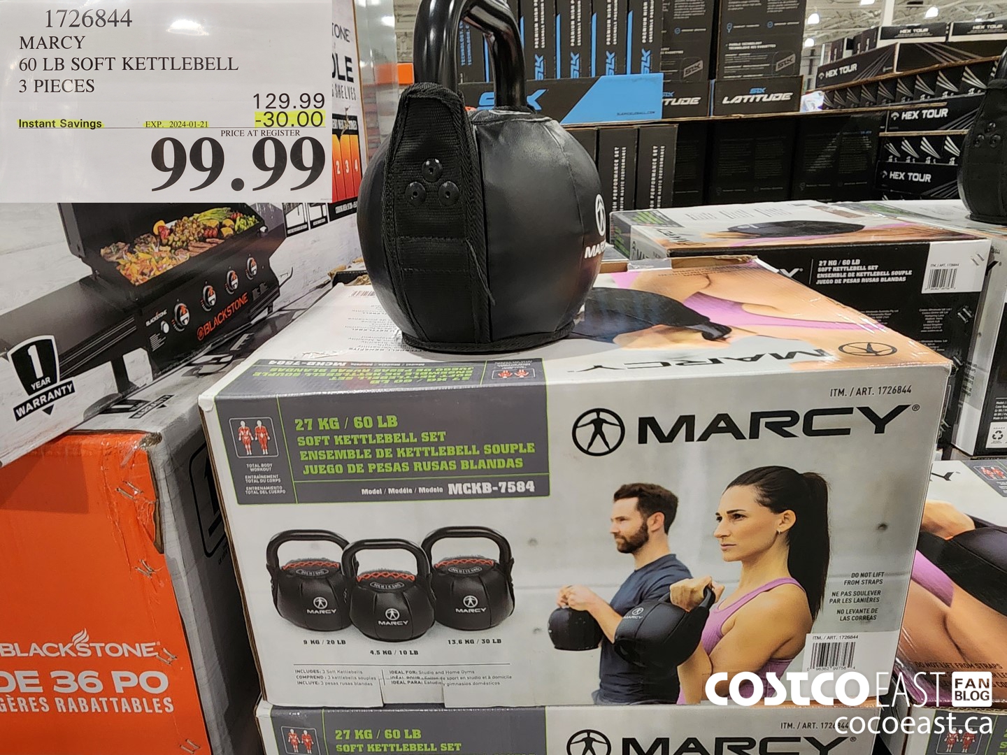 1726844 MARCY 60 LB SOFT KETTLEBELL 3 PIECES ($30.00 INSTANT SAVINGS EXPIRES ON 2024-01-21) $99.99