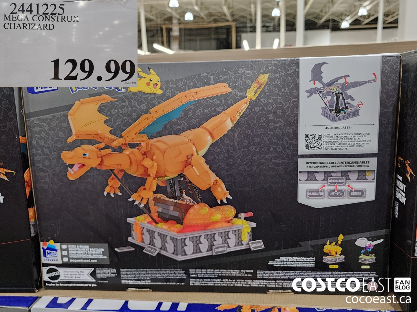 2441225 MEGA CONSTRUX CHARIZARD $129.99