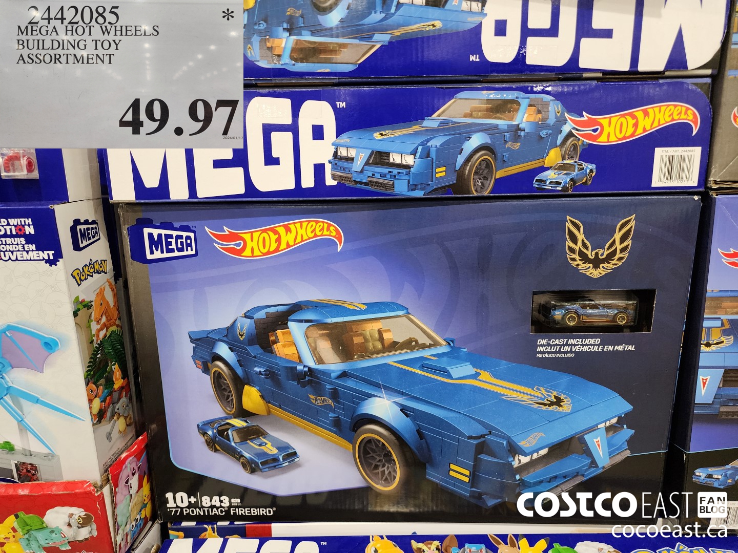 2442085 MEGA HOT WHEELS BUILDING TOY ASSORTMENT $49.97