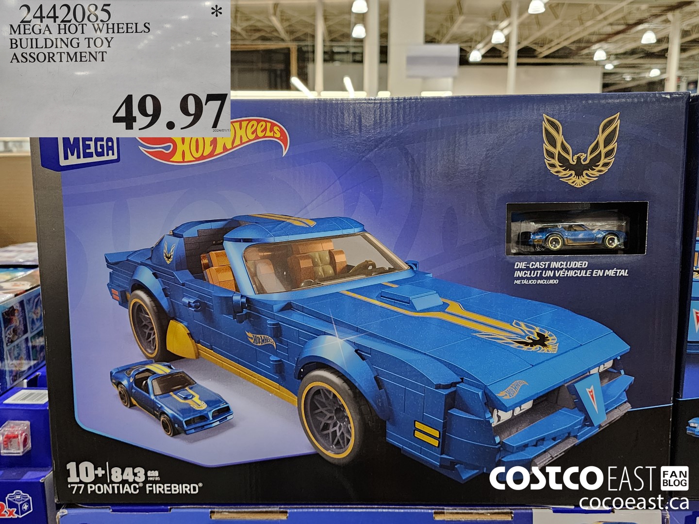 2442085 MEGA HOT WHEELS BUILDING TOY ASSORTMENT $49.97